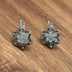 Betsey Johnson | Crystal Flower Drop Earrings | 3/4” Drop